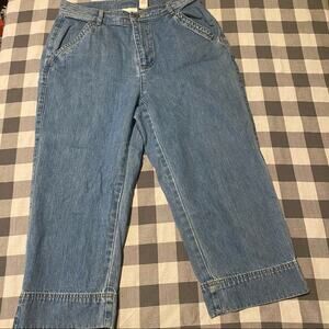 Vintage Liz Claiborne Mom Jean Capris Women's Size 8 Light Wash High Waisted
